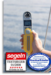 SM28 Skymate Pro pocket weatherstation and wind meter test 2008 in the magazine segeln
